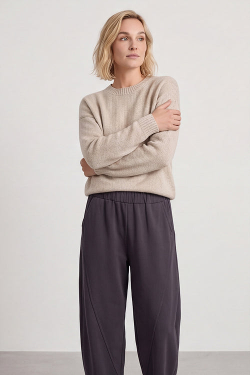 Yasmina Cropped Cotton Trousers Charcoal – image 3 of 4