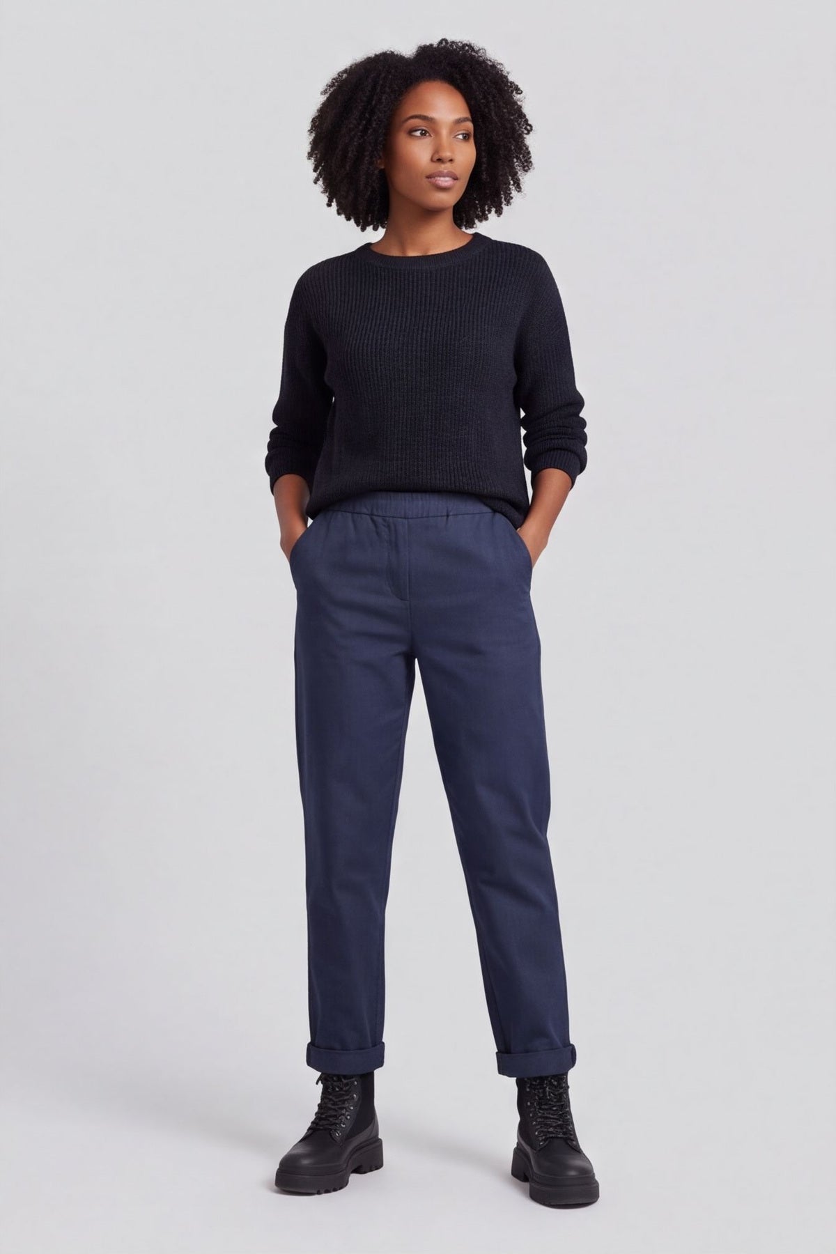 Rosaria Relaxed Turn-Up Trousers – image 4 of 5