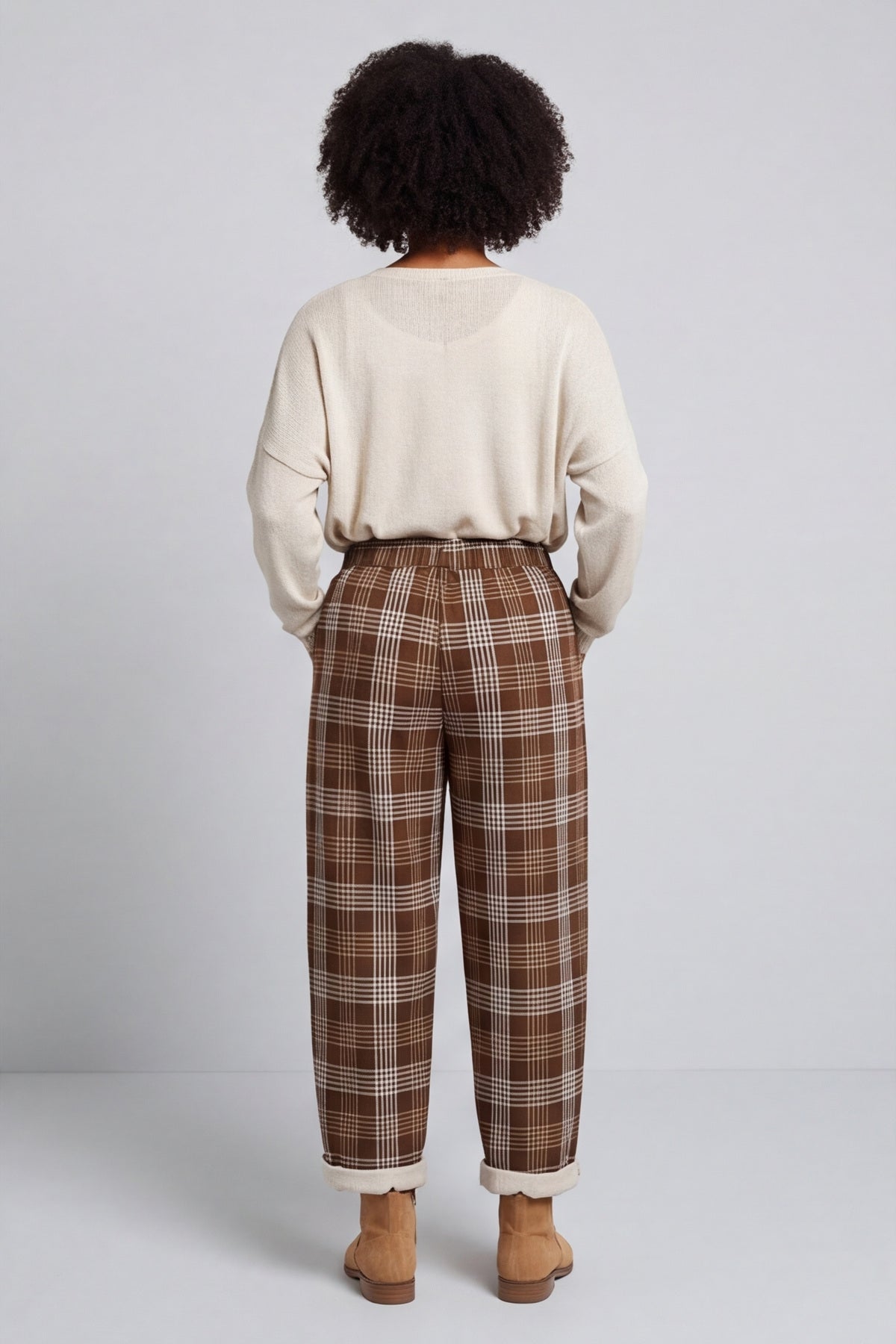 Kirri Check Trousers Cocoa – image 5 of 6
