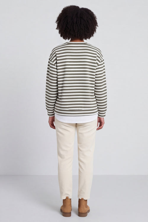 Capricia Stripe Top Khaki – image 5 of 6