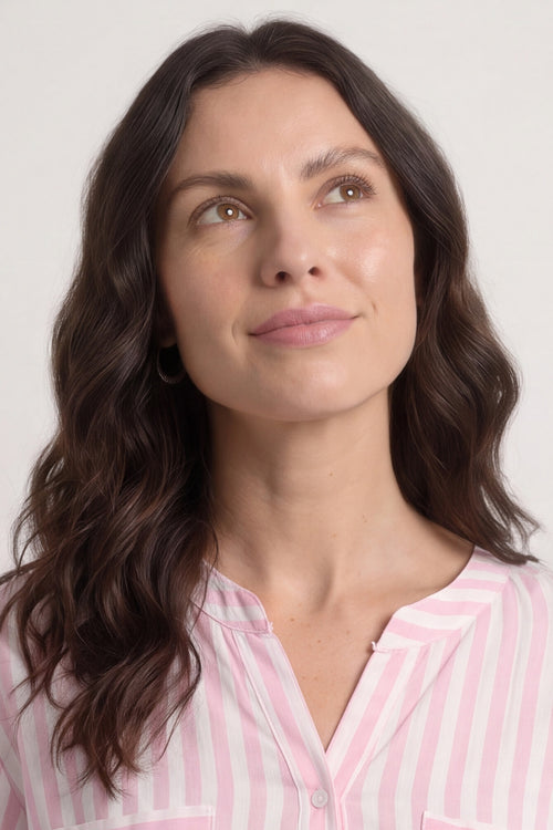 Jaynie Gingham Tie Front Shirt Pink – image 5 of 6