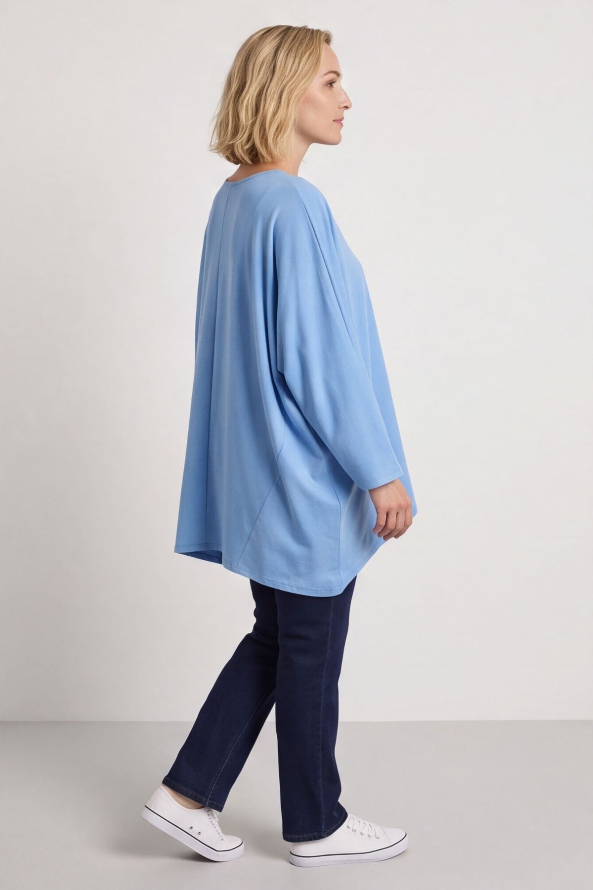 Annabelle V-Neck Cotton Top Powder Blue – image 4 of 5