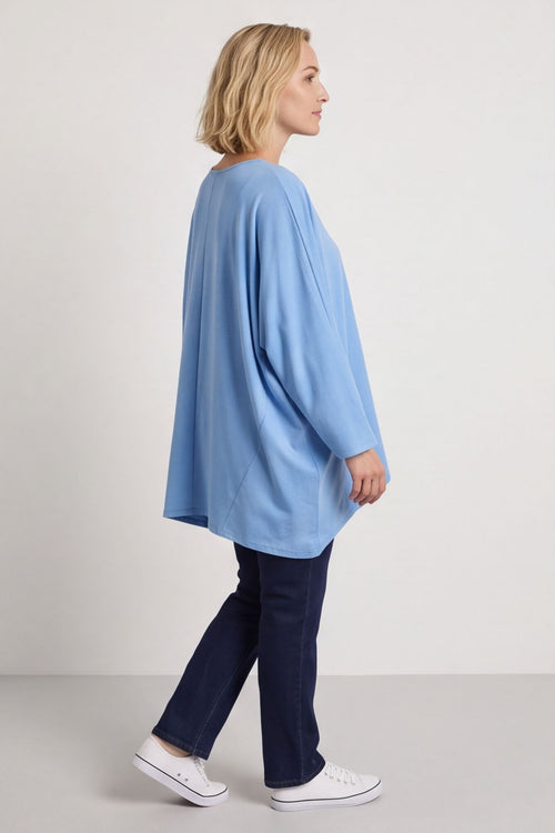 Annabelle V-Neck Cotton Top Powder Blue – image 4 of 5