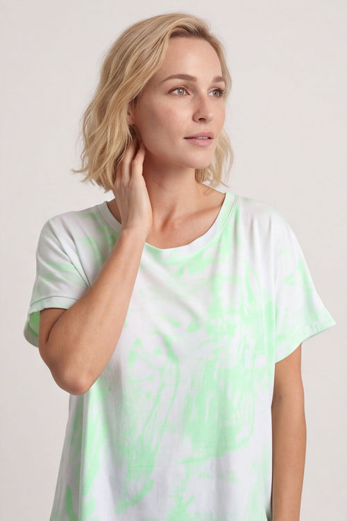 Alysia Tie Dye Cotton Top Green – image 5 of 6