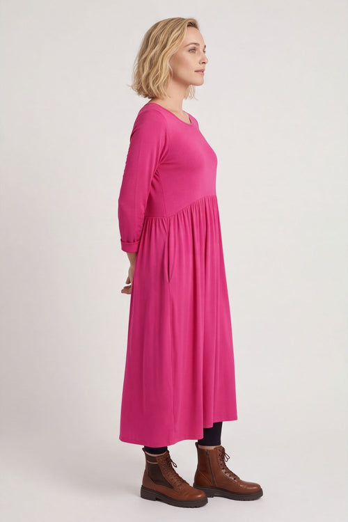 Kylie Long Sleeve Dress Fuchsia – image 4 of 5