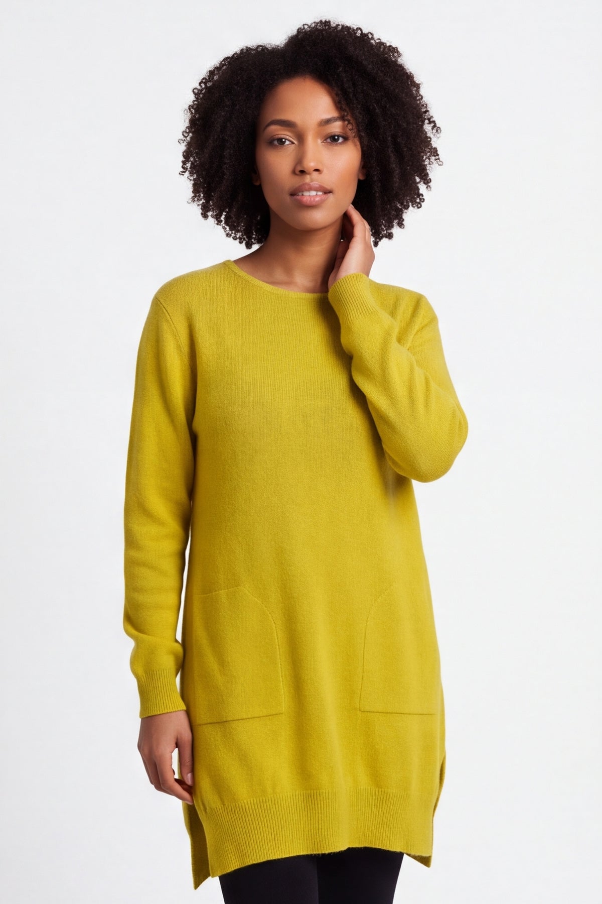 Elisa Pocket Knitted Tunic Yellow – image 5 of 6