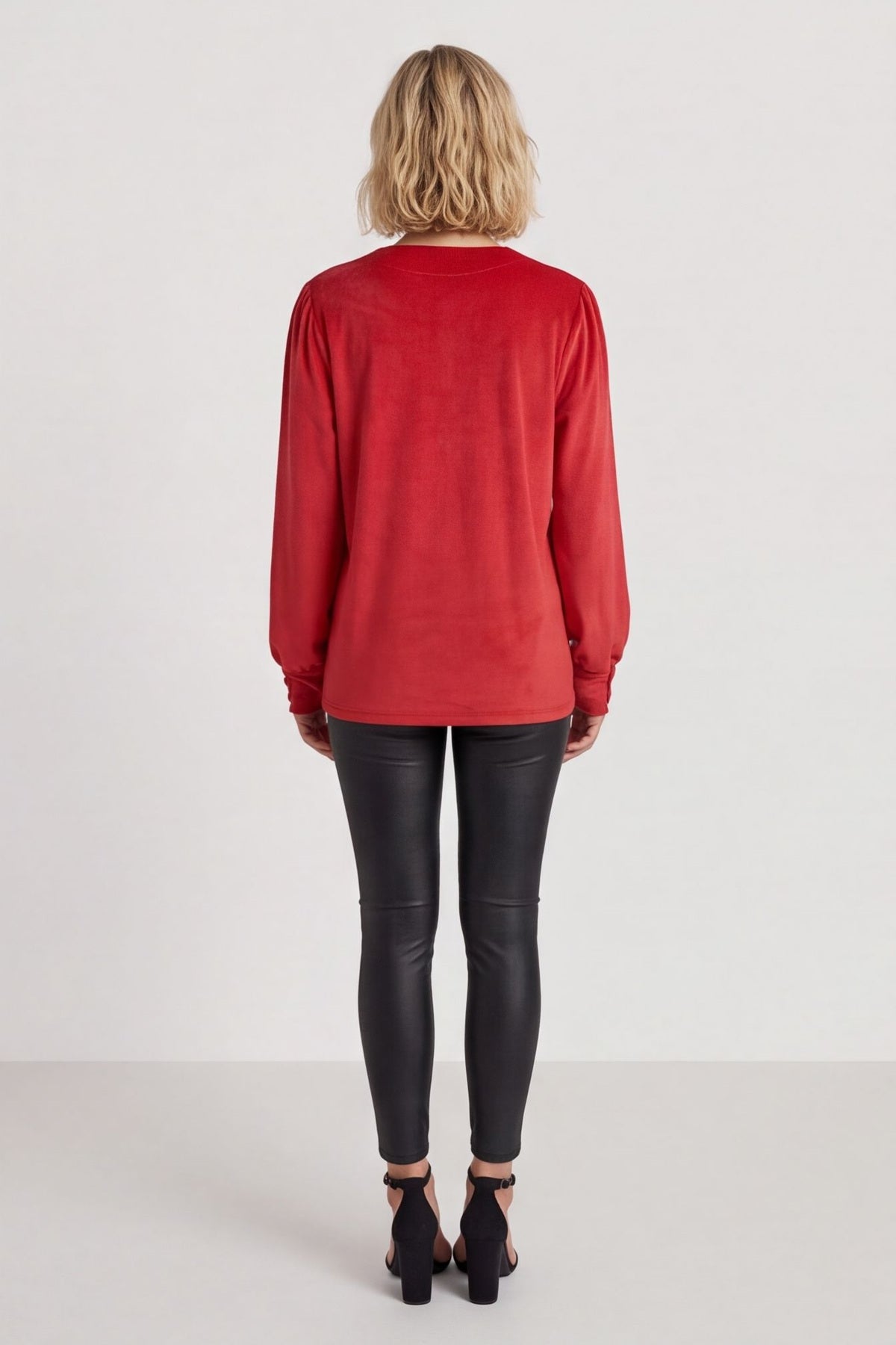 Rhona Bow Front Top Red – image 5 of 6