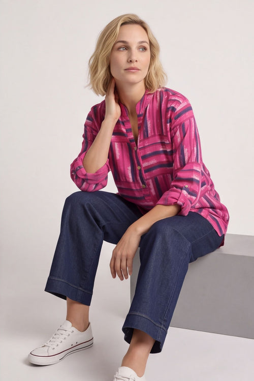 Glenna Pattern Cotton Top Fuchsia – image 5 of 5