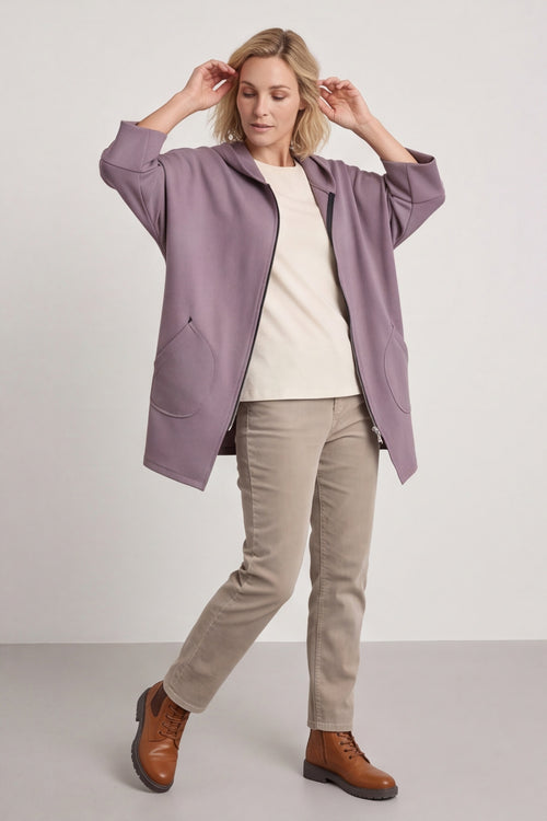 Marjorie Zip Hooded Jacket Mocha – image 6 of 6