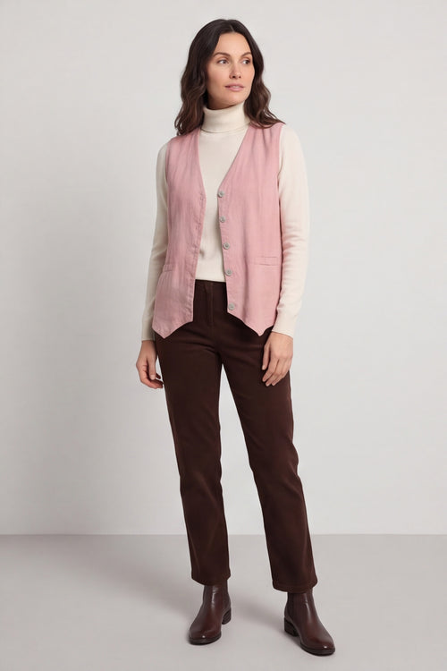 Maryam Linen Waistcoat Pink – image 6 of 6