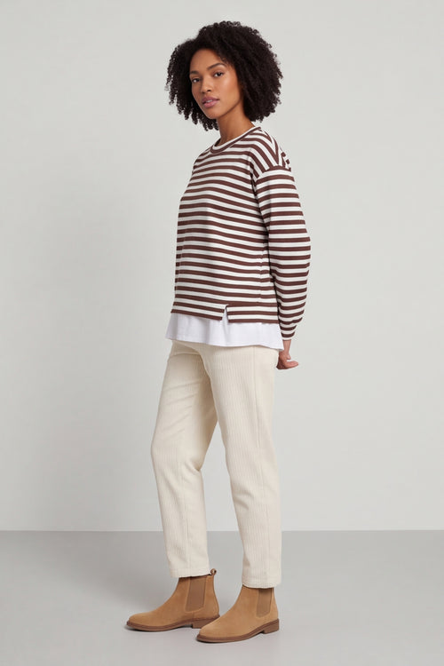 Capricia Stripe Top Cocoa – image 4 of 4
