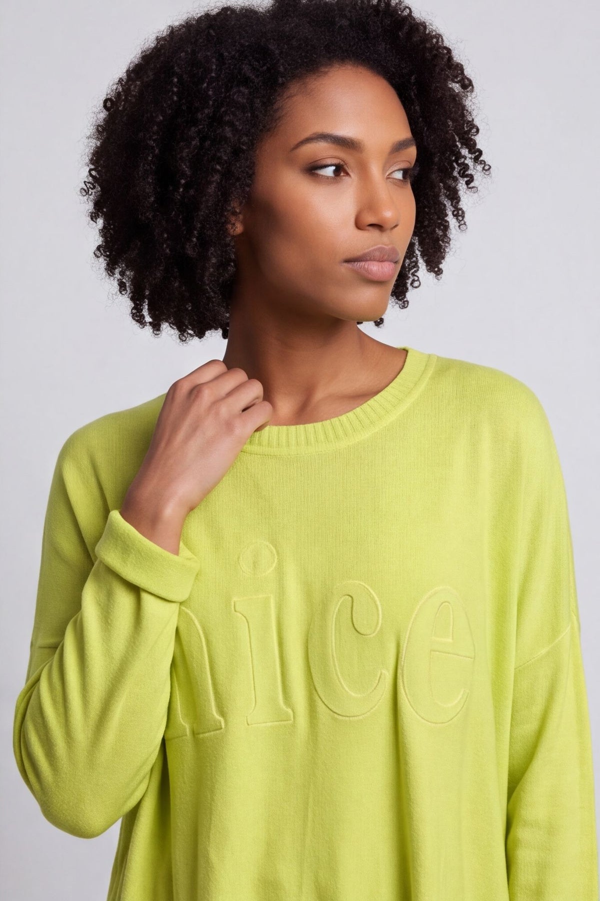 Nice Knit Top Lime – image 6 of 6