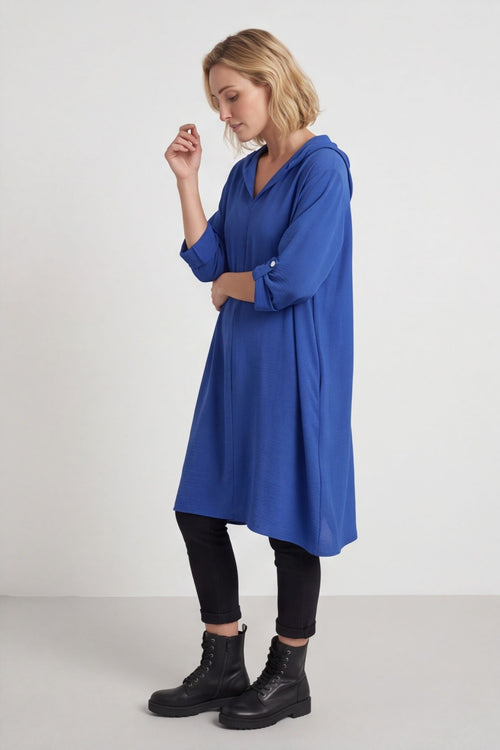Viviette Hooded Tunic Cobalt – image 4 of 4