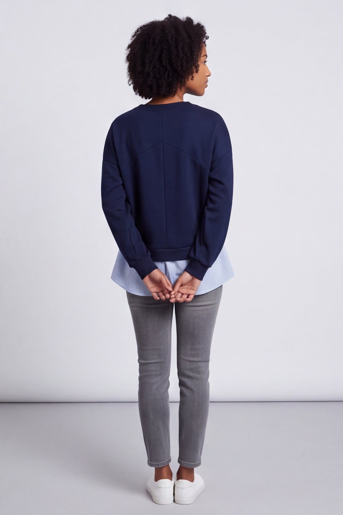 Gail Layer Detail Top Navy – image 6 of 6