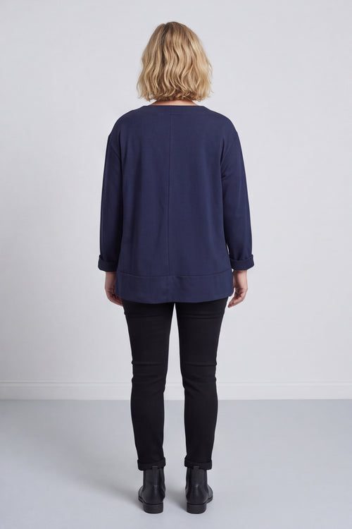 Laurissa Cotton Top Navy – image 4 of 4