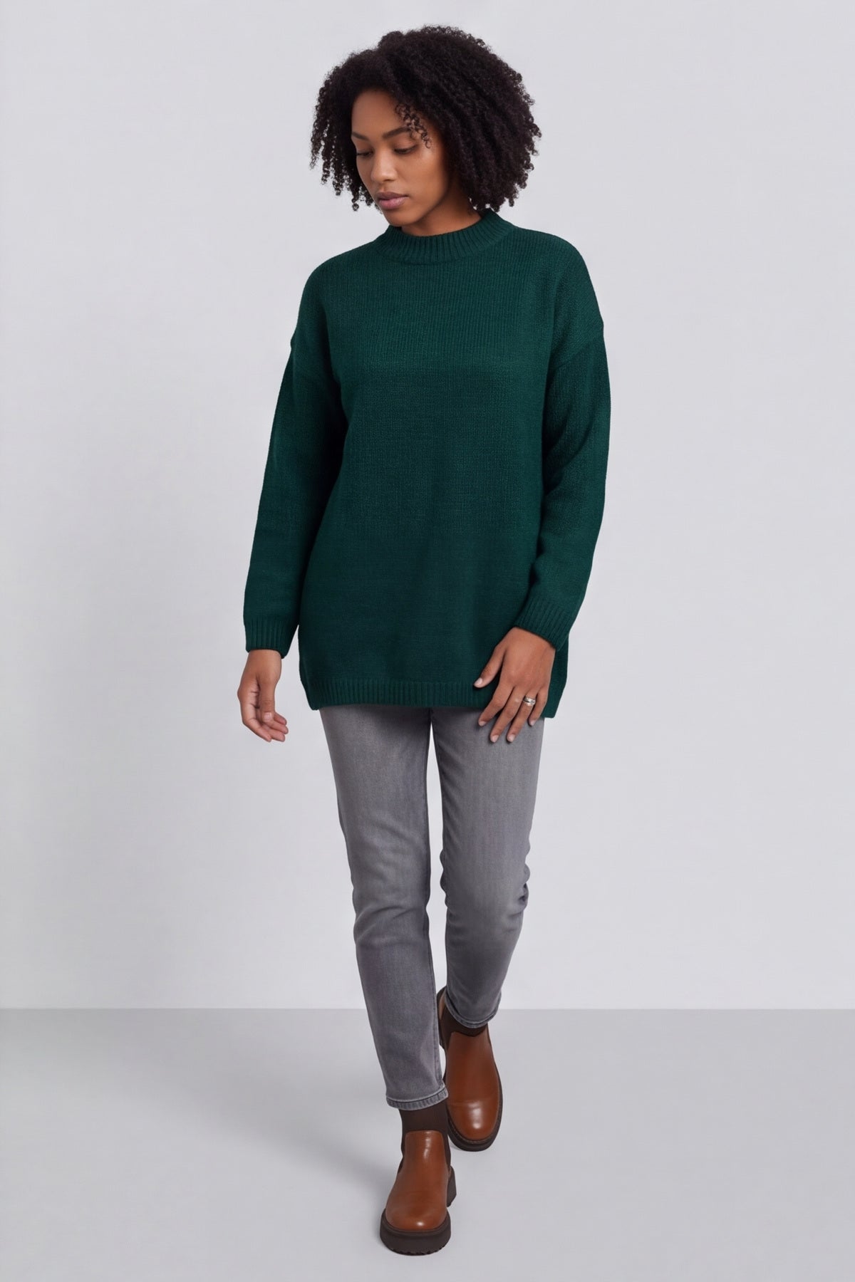 Elaine Knitted Jumper Bottle Green – image 6 of 6
