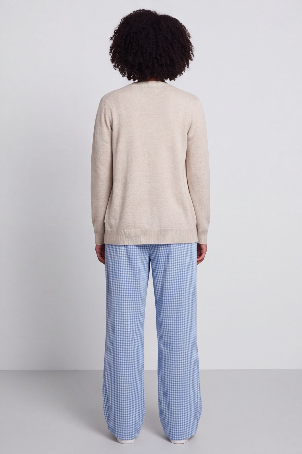 Cataleya Gingham Cotton Trousers Powder Blue – image 6 of 6
