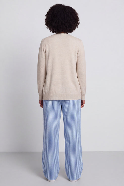 Cataleya Gingham Cotton Trousers Powder Blue – image 6 of 6