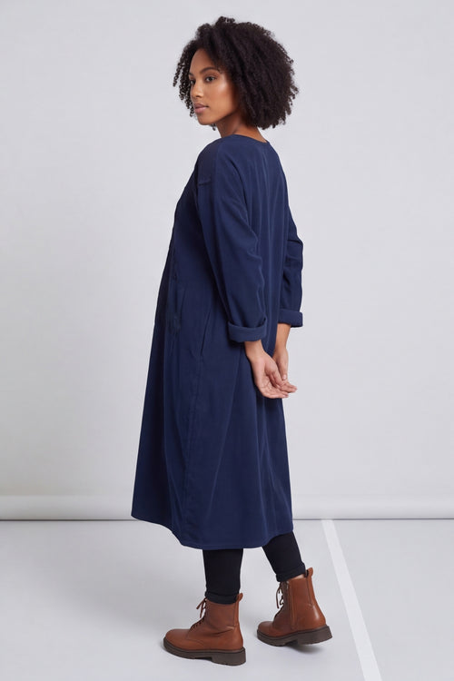 Laurie Needlecord Dress Navy – image 6 of 6