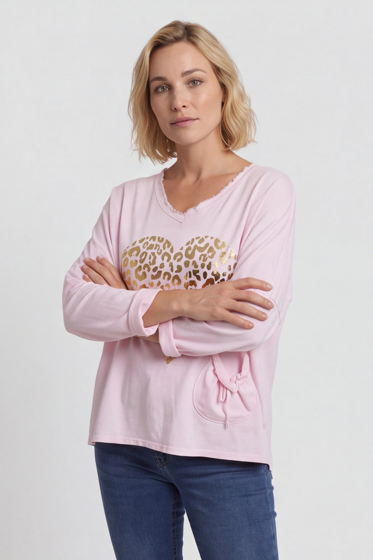 Cherie Heart Cotton Top Pink – image 5 of 5
