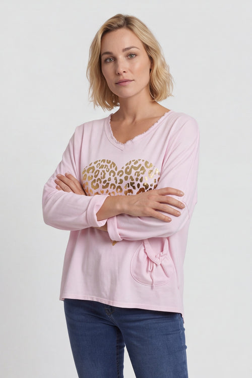 Cherie Heart Cotton Top Pink – image 5 of 5