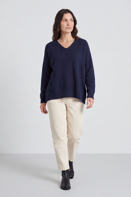 Madelyn Knitted Jumper Navy - Image 4