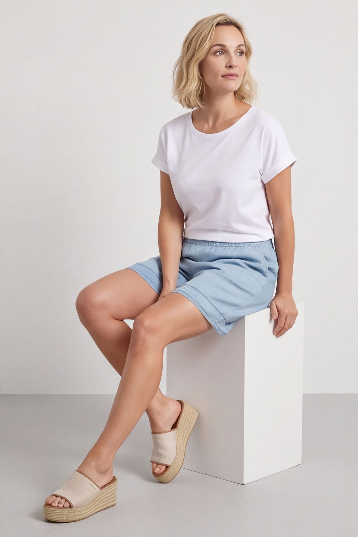 Rosemary Denim Shorts Light Denim – image 6 of 6