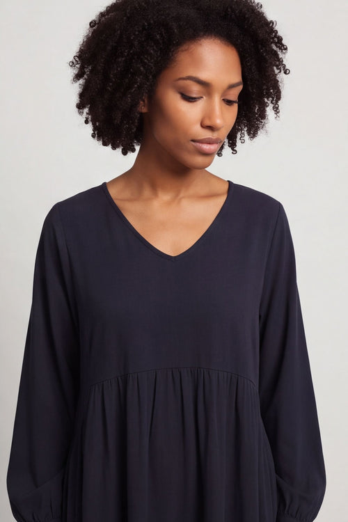 Eliza Cotton Dress Navy – image 6 of 6
