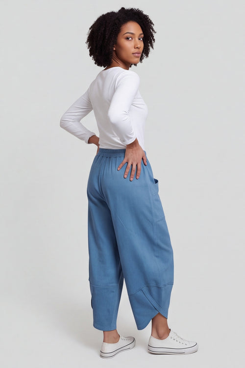 Jerilyn Cotton Trousers Blue – image 4 of 4