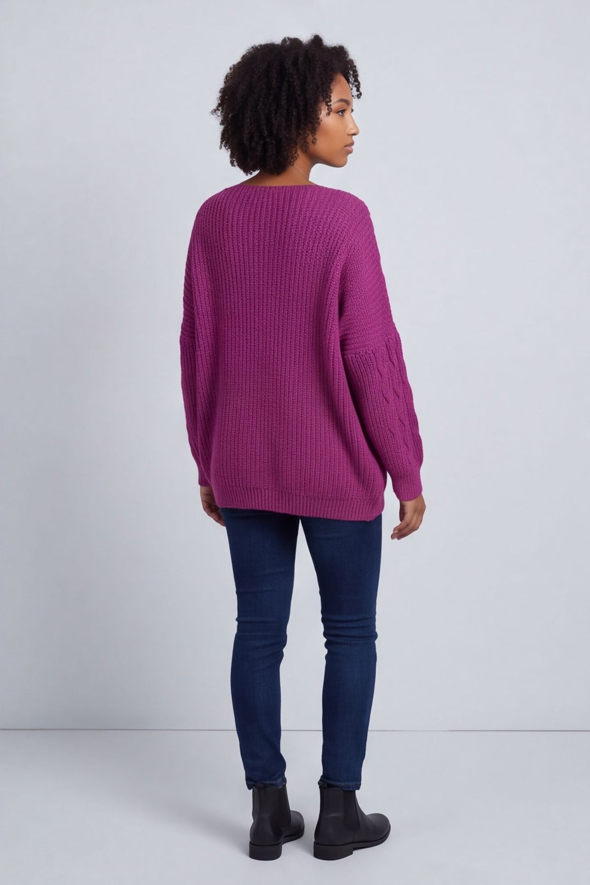 Tamsin Knitted Jumper Berry – image 5 of 5