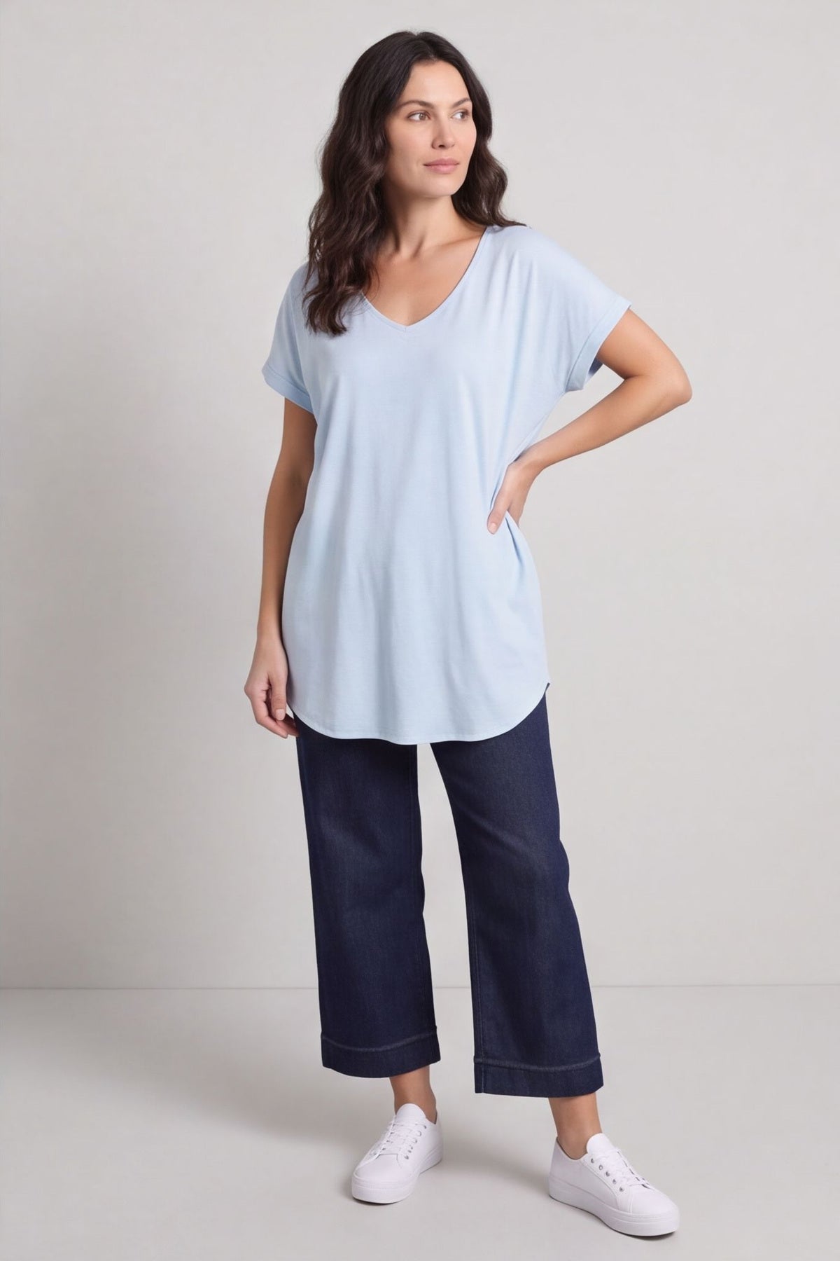 Porthcurno Tie Back Cotton Top Light Blue – image 5 of 5
