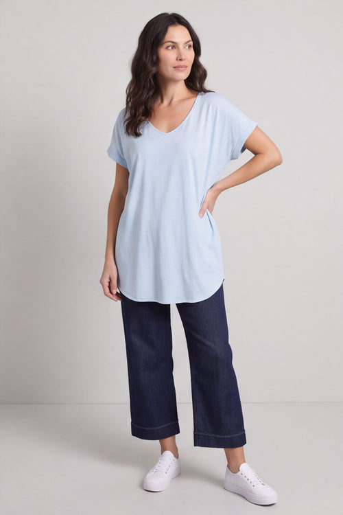 Porthcurno Tie Back Cotton Top Light Blue – image 5 of 5