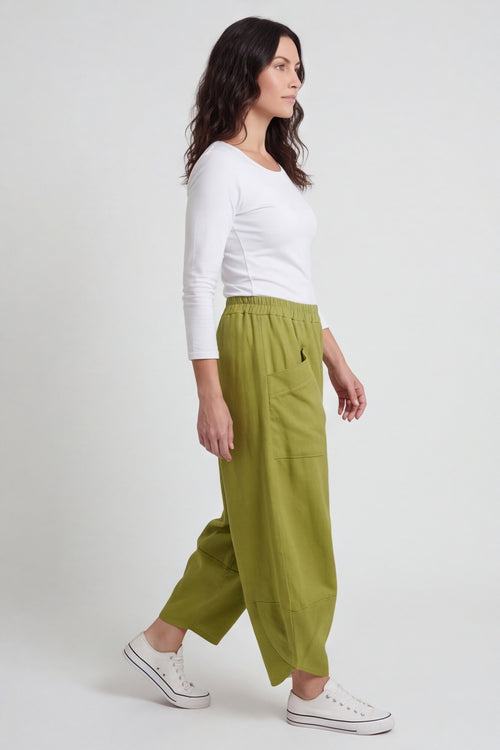 Jerilyn Cotton Trousers Olive – image 6 of 6