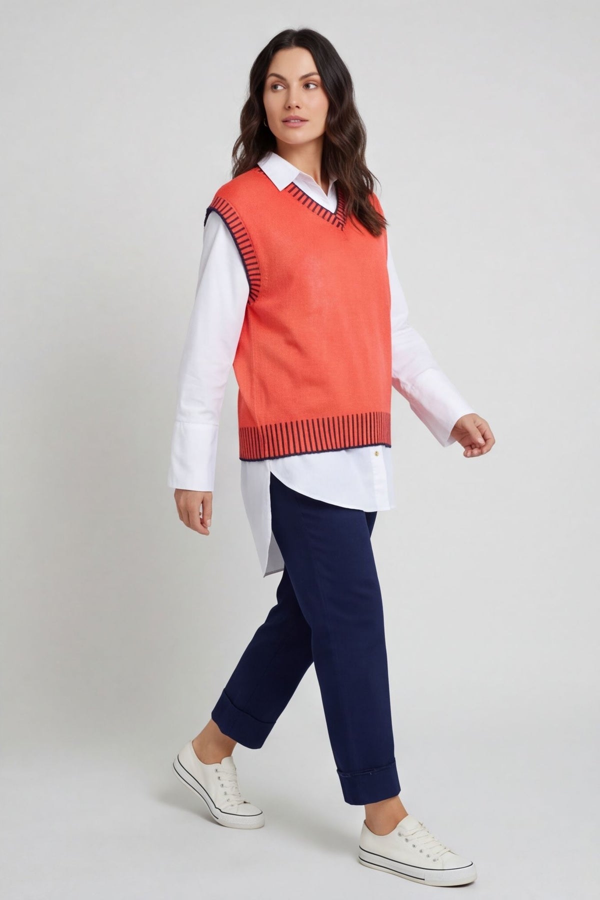 Jovita Fine Knit Tank Top Orange – image 6 of 6