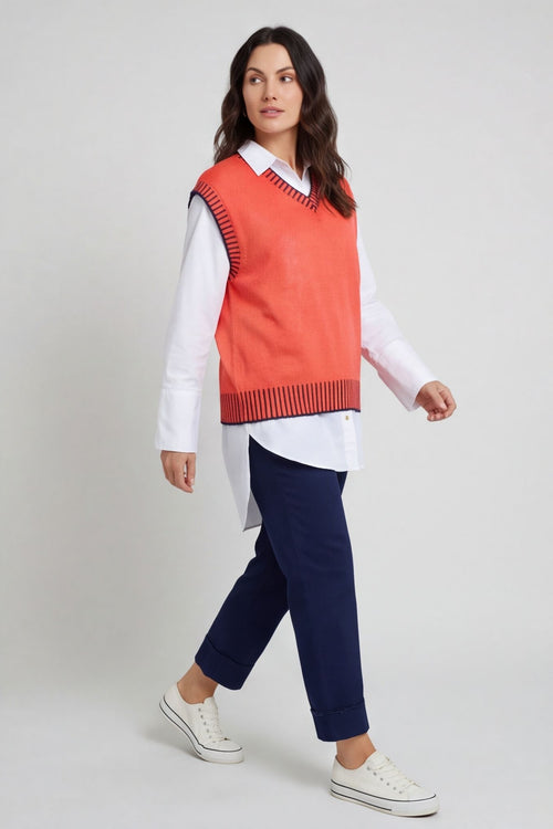 Jovita Fine Knit Tank Top Orange – image 6 of 6