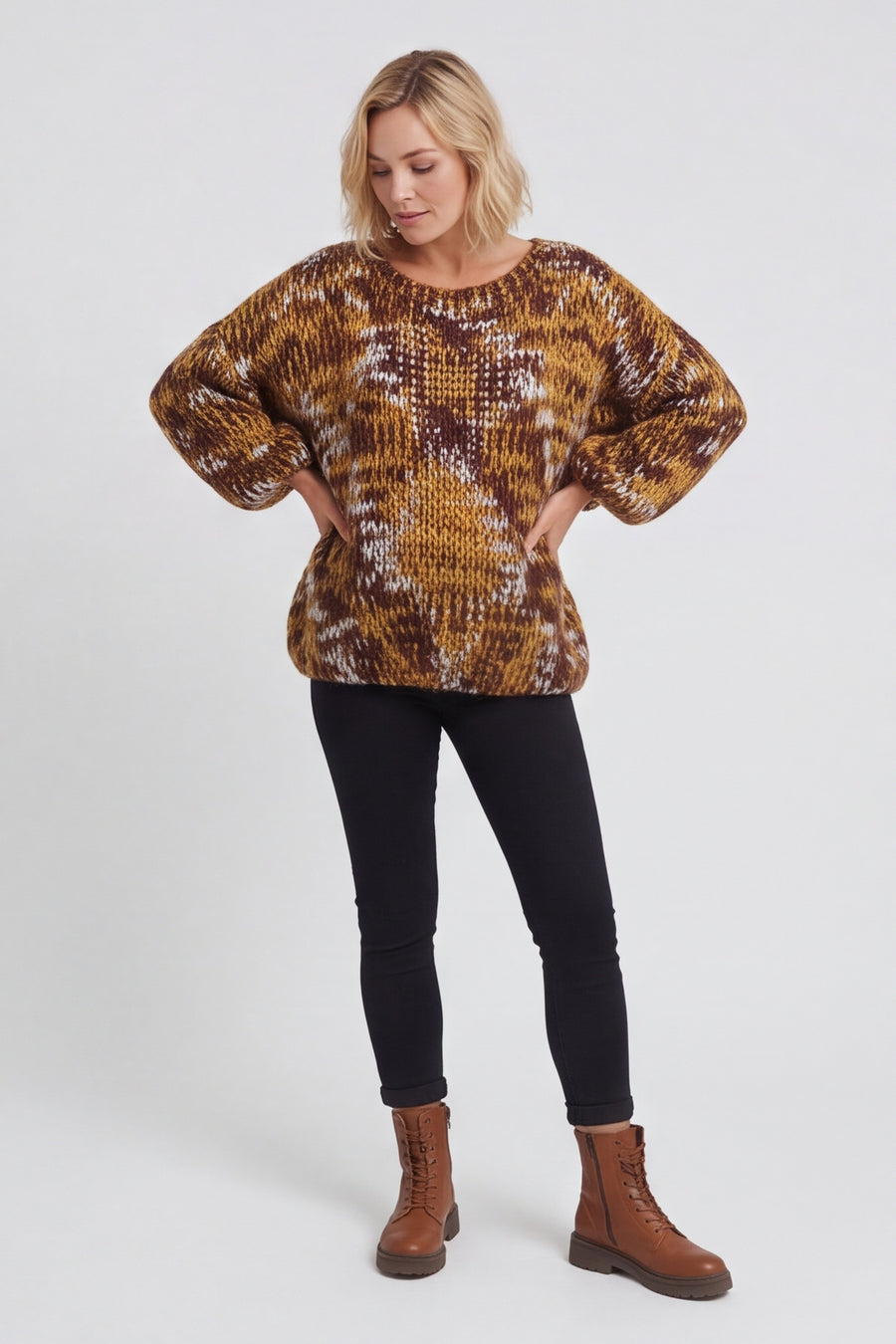 Leatrice Knitted Jumper Nutmeg – image 4 of 4