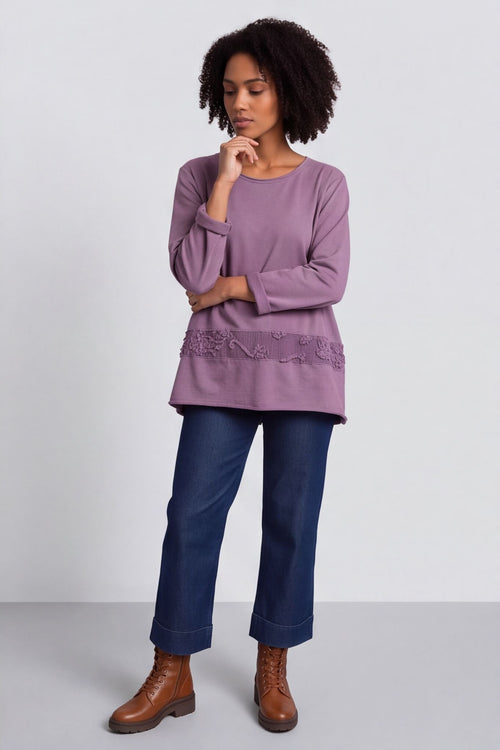 Liana Cord Band Cotton Top Purple – image 5 of 5