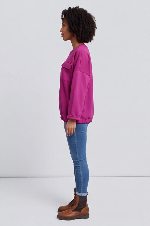Tania Pocket Top Berry – image 6 of 6
