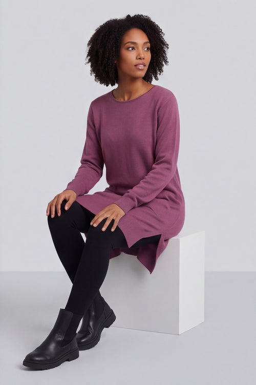 Elisa Pocket Knitted Tunic Grape – image 6 of 6