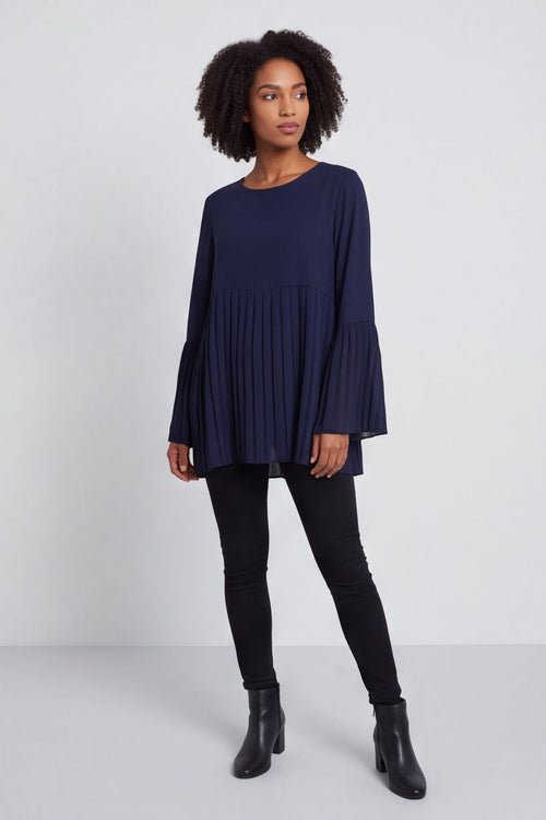 Wynne Pleated Top Navy – image 6 of 6