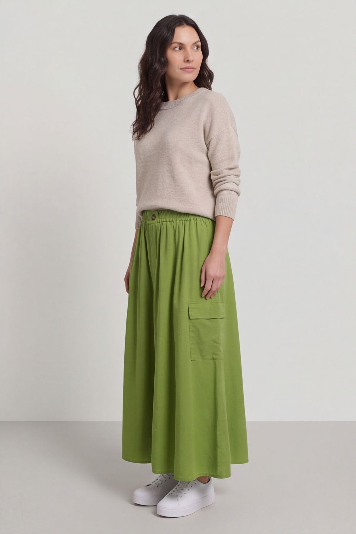 Myrna Cotton Skirt Green – image 4 of 4
