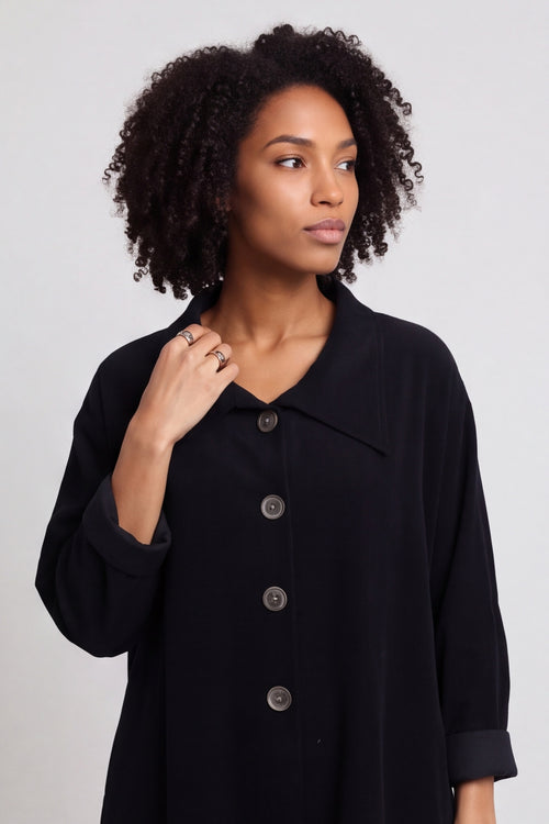 Amina Needlecord Dress Black – image 6 of 6