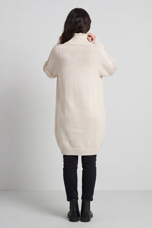 Bridie Polo Neck Knitted Tunic Stone – image 6 of 6