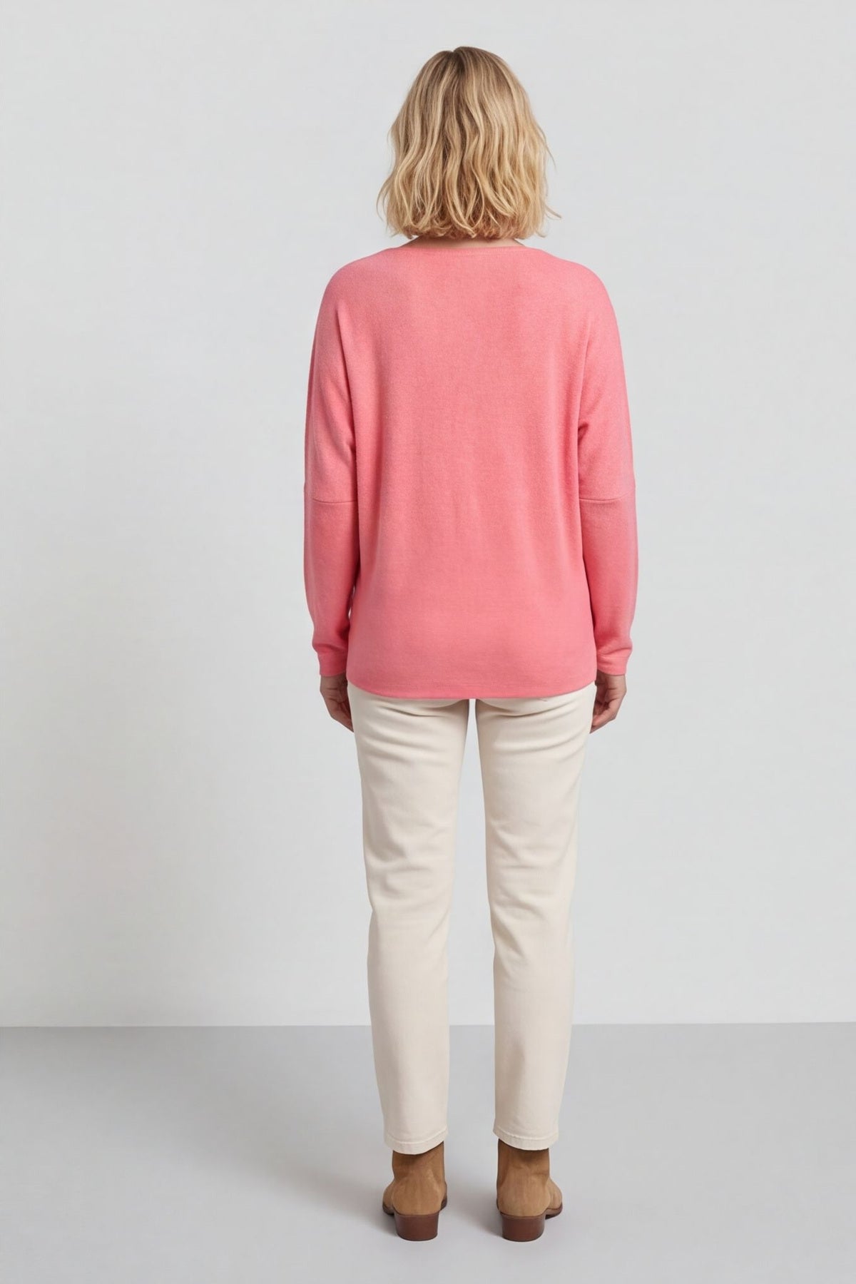 Blythe Button Detail Top Coral – image 6 of 6