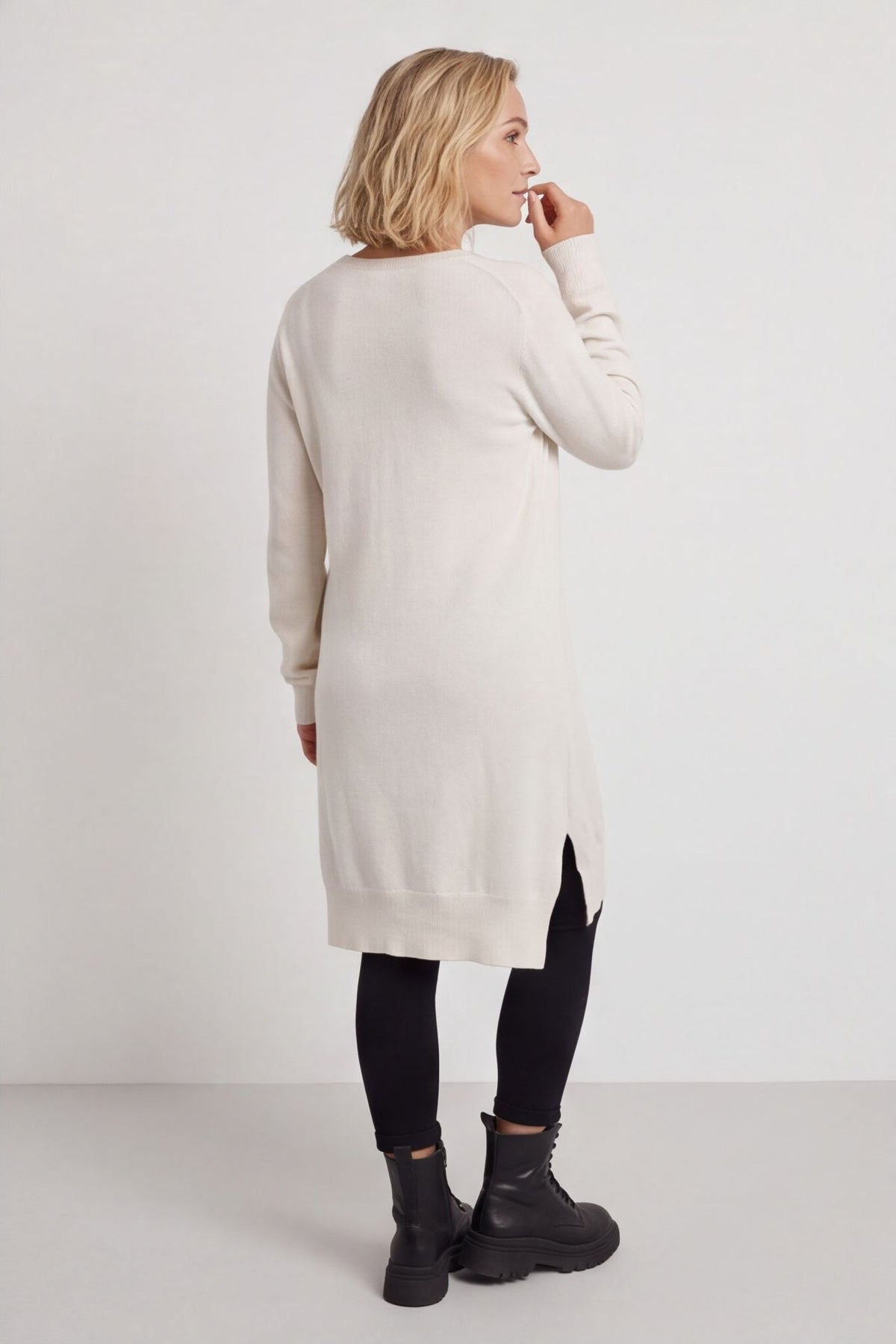 Elisa Pocket Knitted Tunic Stone – image 6 of 6