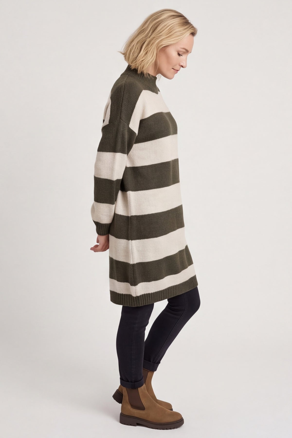 Osanna Stripe Knitted Jumper Khaki – image 6 of 6