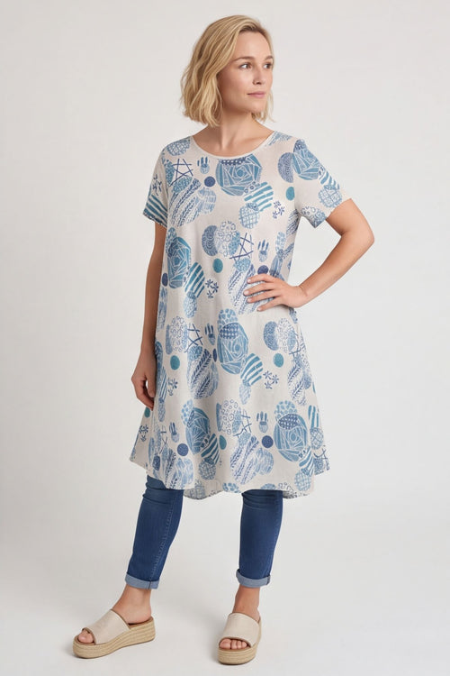Aggie Cotton Tunic Stone – image 4 of 4