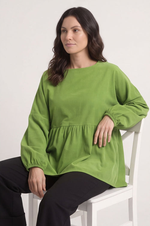Geraldine Needlecord Top Green – image 5 of 5