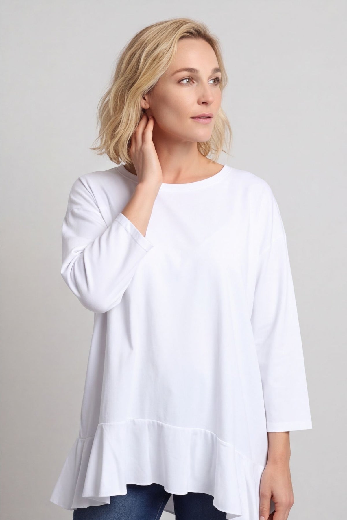 Carey Frill Cotton Top White – image 5 of 5