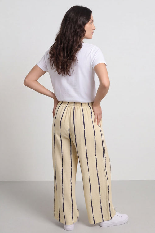 Chelle Stripe Linen Trousers Yellow – image 5 of 5